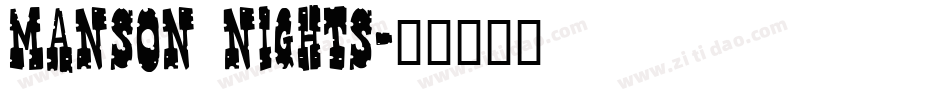 Manson Nights字体转换